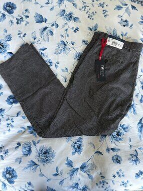 Tommy Hilfiger TH Flex Tate Pants Men's 34x30 Charcoal Stretch Dress